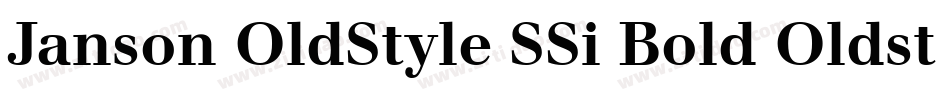 Janson OldStyle SSi Bold Oldstyle Figures字体转换